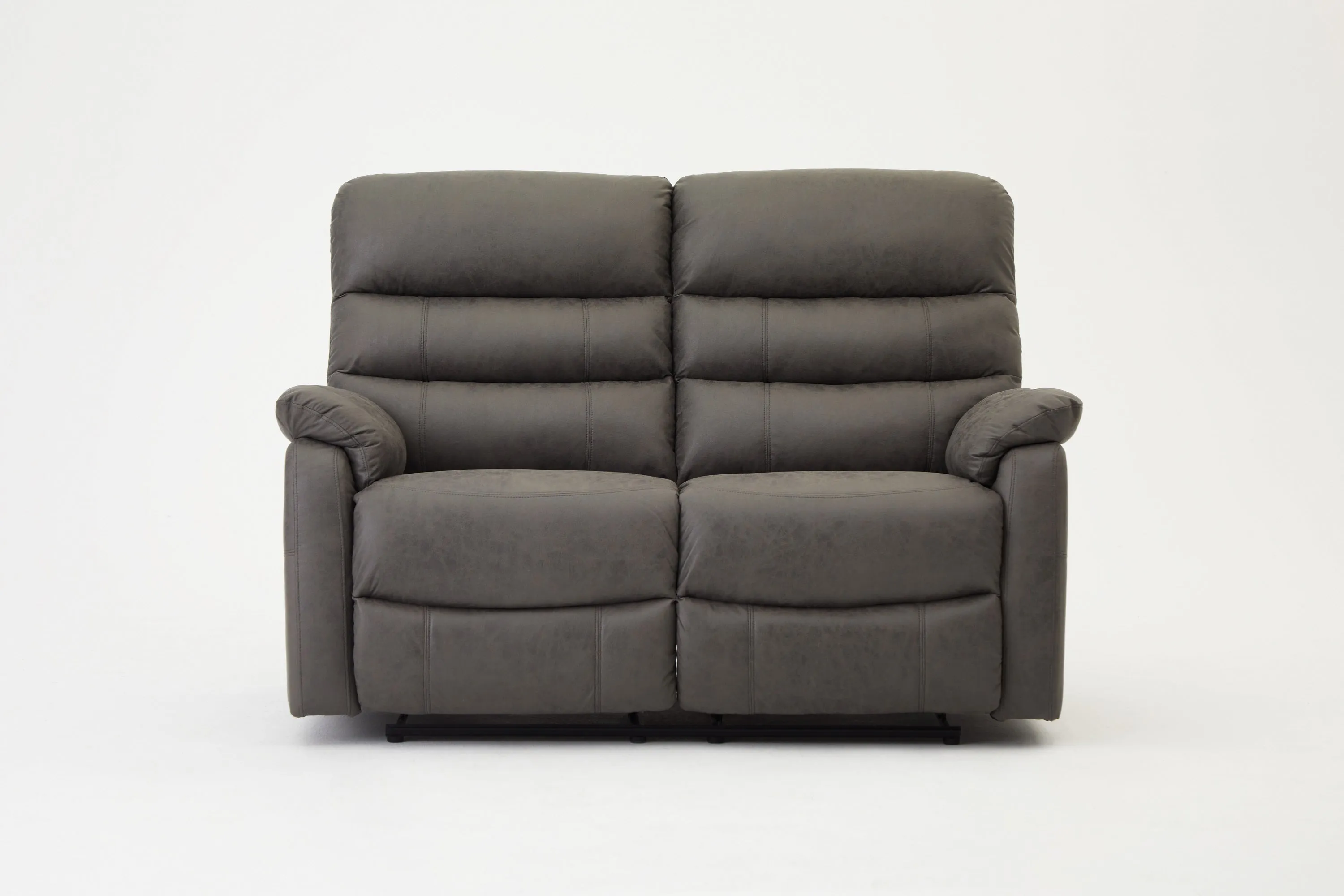 Maxwell Grey Air Leather 2 Seater Recliner Sofa