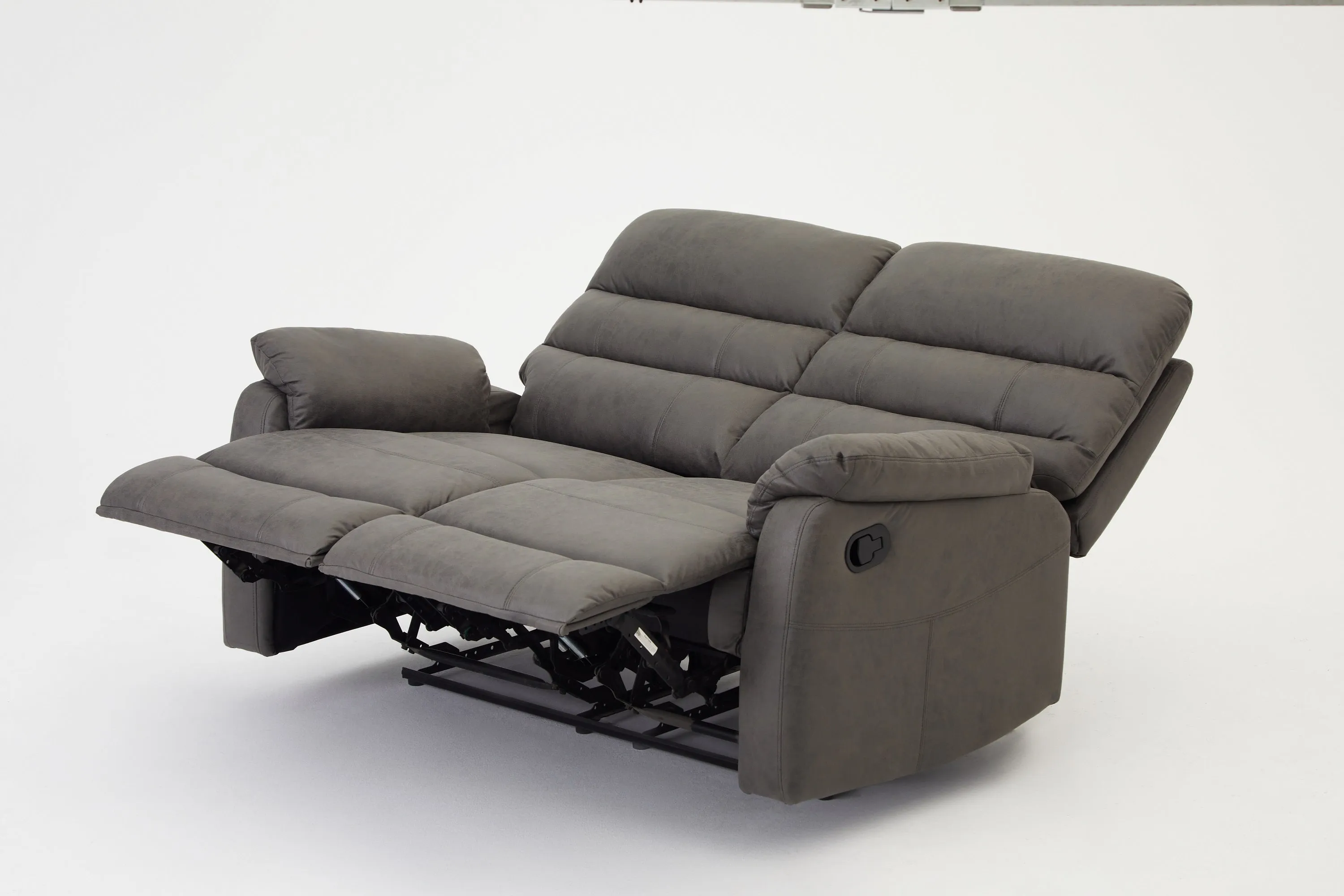 Maxwell Grey Air Leather 2 Seater Recliner Sofa