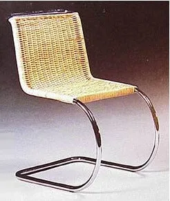 Mies Van Der Rohe Rattan Chair MR10 Side