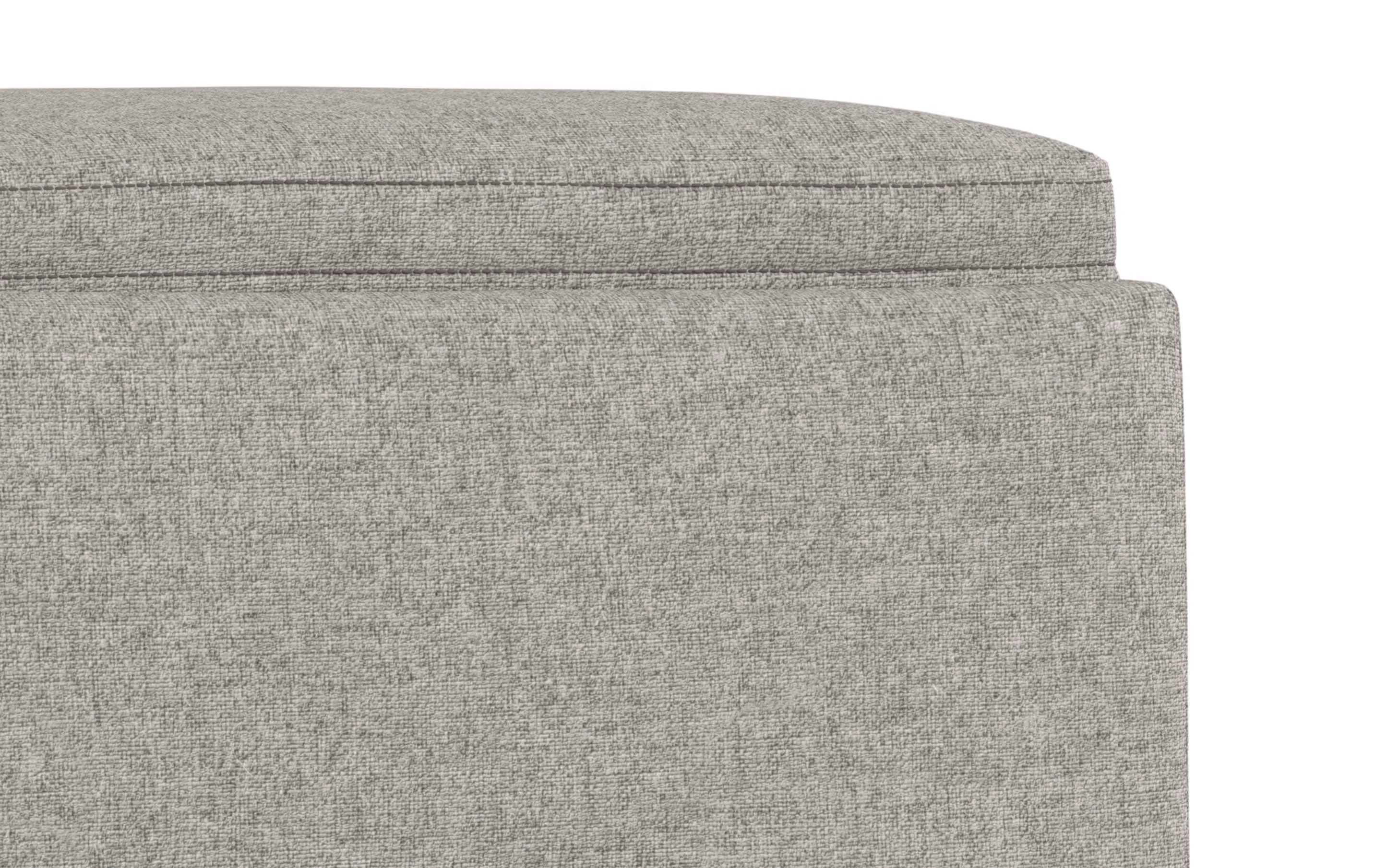 Natasha Storage Ottoman with Tray in Linen