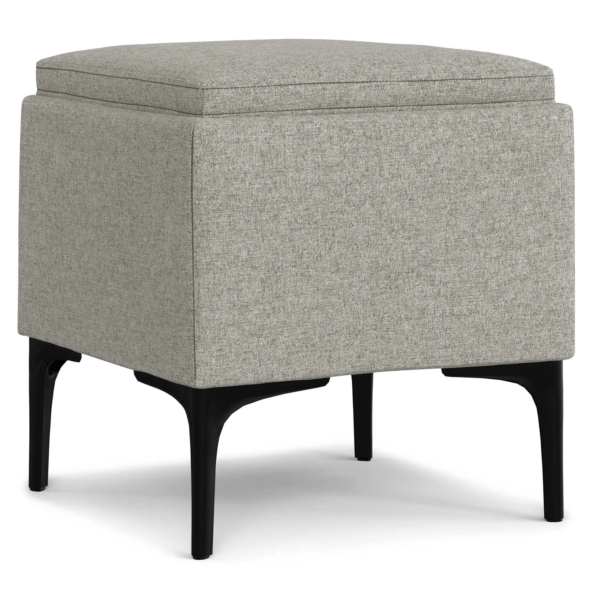 Natasha Storage Ottoman with Tray in Linen