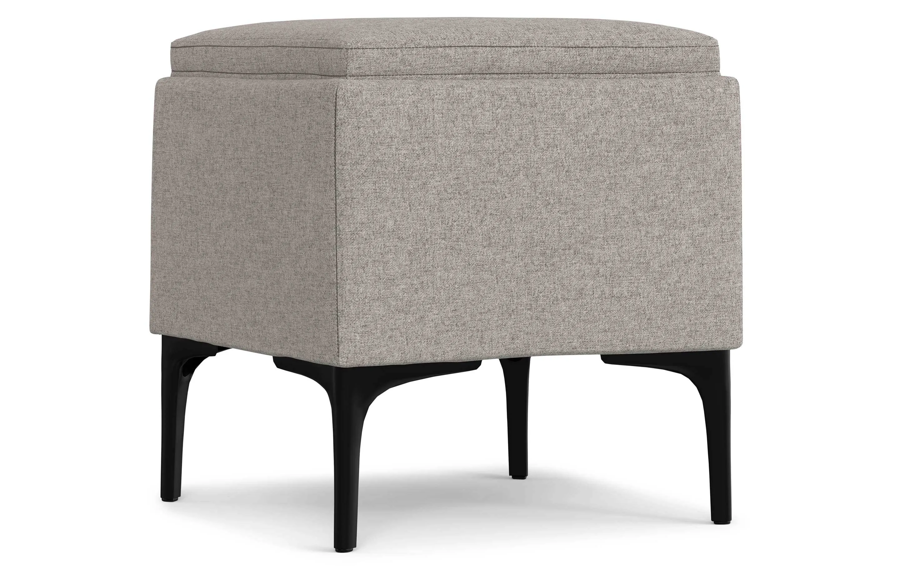 Natasha Storage Ottoman with Tray in Linen