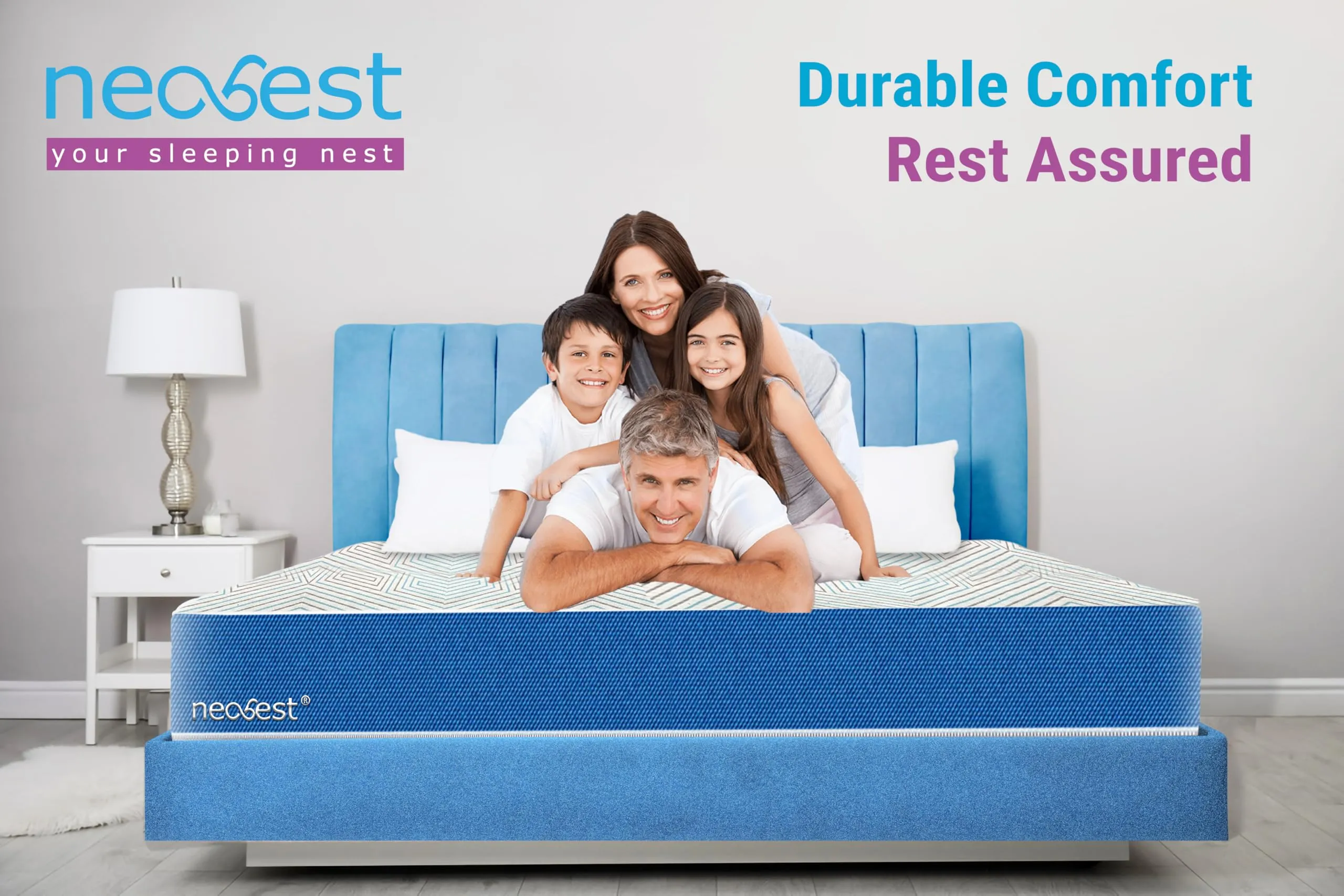 NEOBEST Mattress | 10 Years Warranty DDD72488 Orthopaedic Deluxe Dual Mattress, Bonded Foam Mattress, 8 Inch Bed Mattress, Double Bed Mattress (72X48X8 Inches)