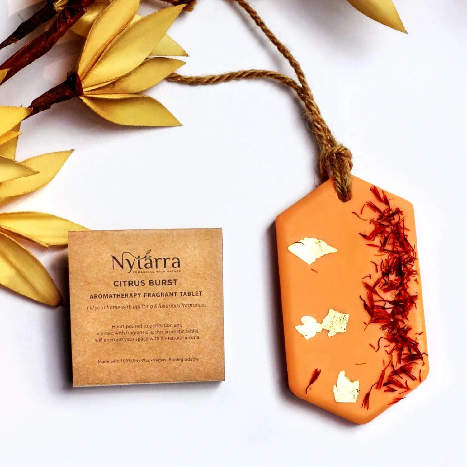 Nytarra Wax Wardrobe Air Freshener Bar, Aromatherapy Fragrance Handmade Wax Tablets, Scented Sachet for Closets, Drawers, Small & Closed Spaces - (Pack of 1) (Citrus Burst)