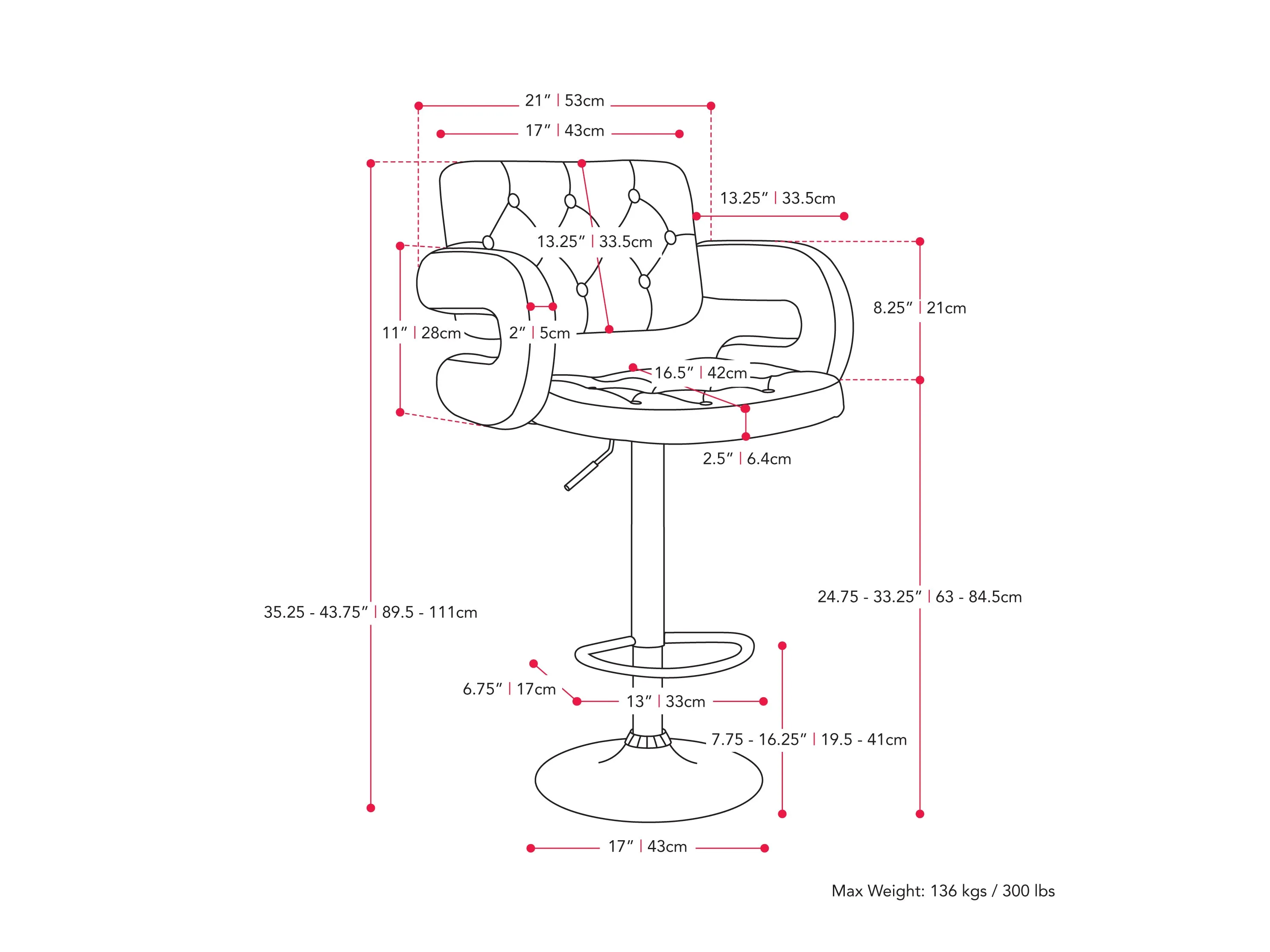 Oatmeal Bar Stools with Arms, Set of 2