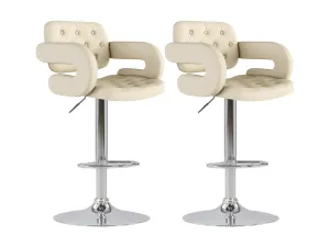 Oatmeal Bar Stools with Arms, Set of 2