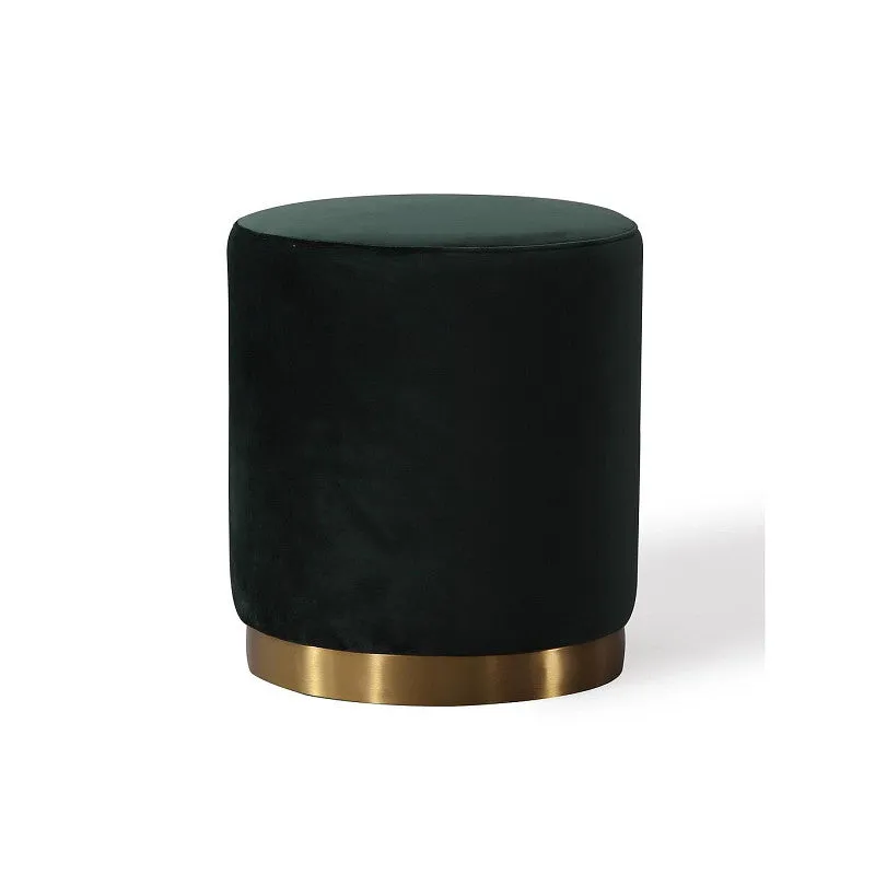 Opal Velvet Ottoman