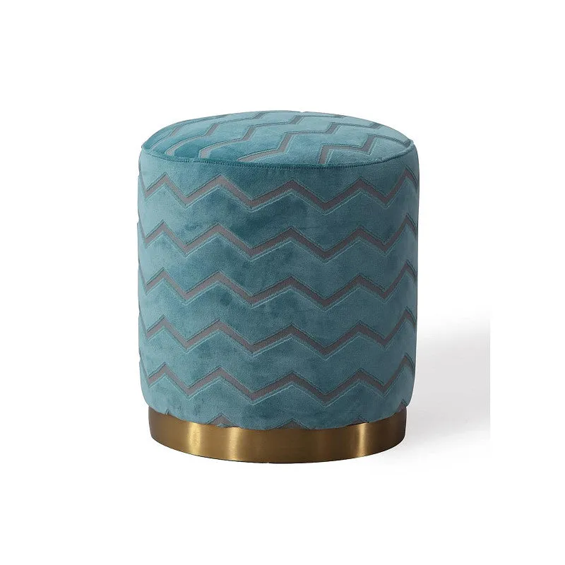 Opal Velvet Ottoman