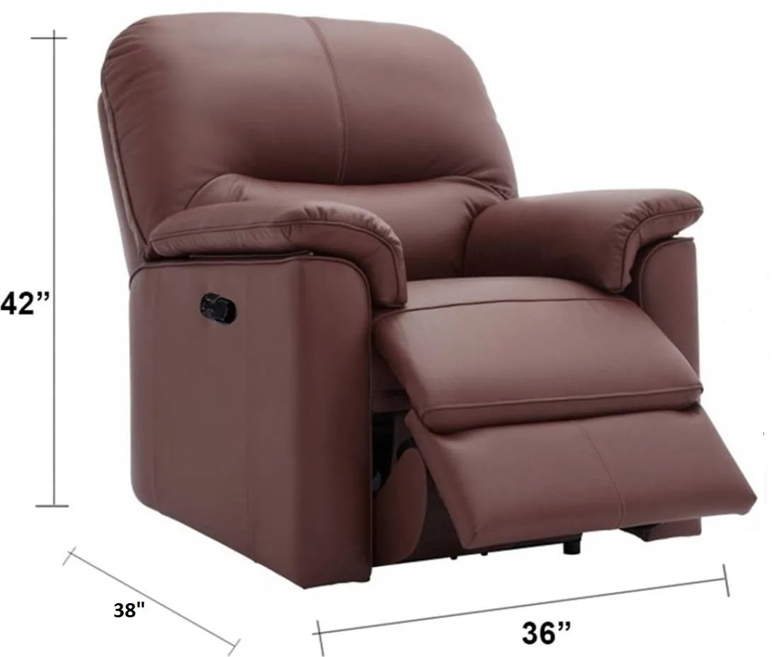 Parkwood Leatherette Manual Recliner | 1, 2, 3 Seater Leatherette Manual Recliner