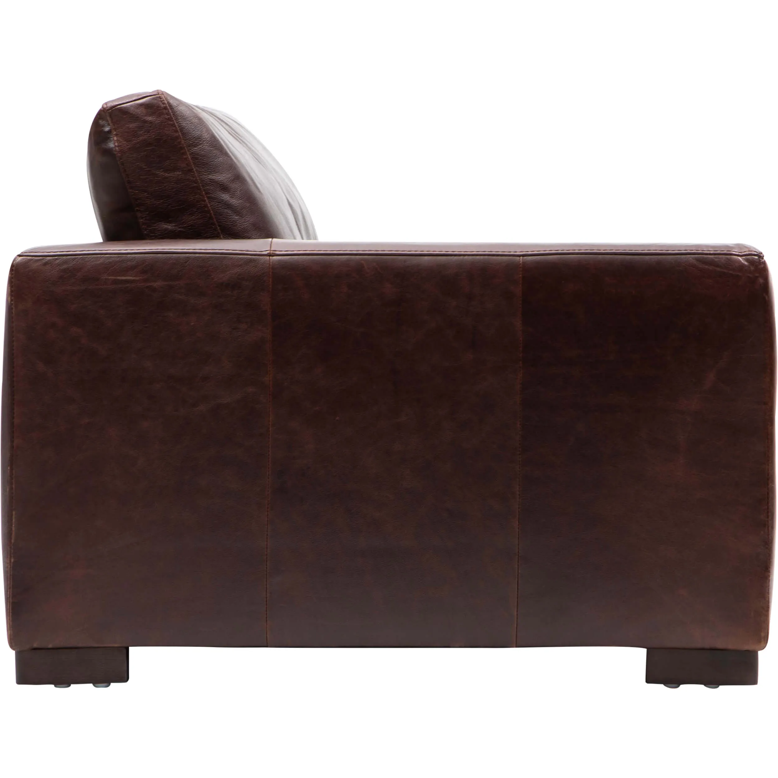 Paul Leather Sofa, Oil Buffalo Chocolate