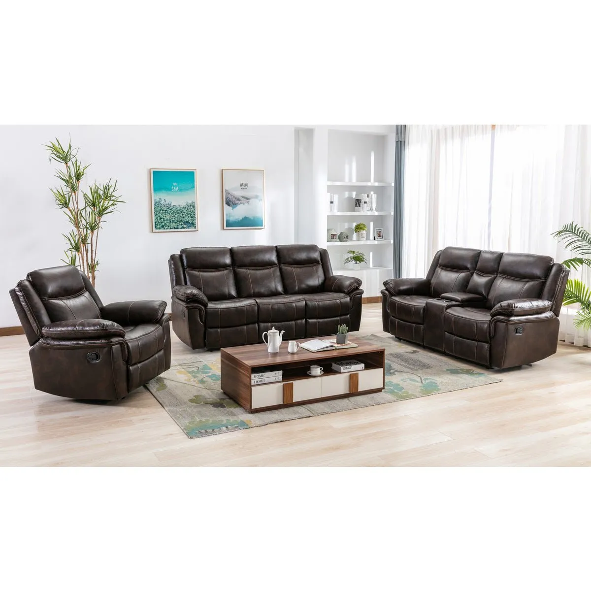 Peabody Brown Reclining Sofa