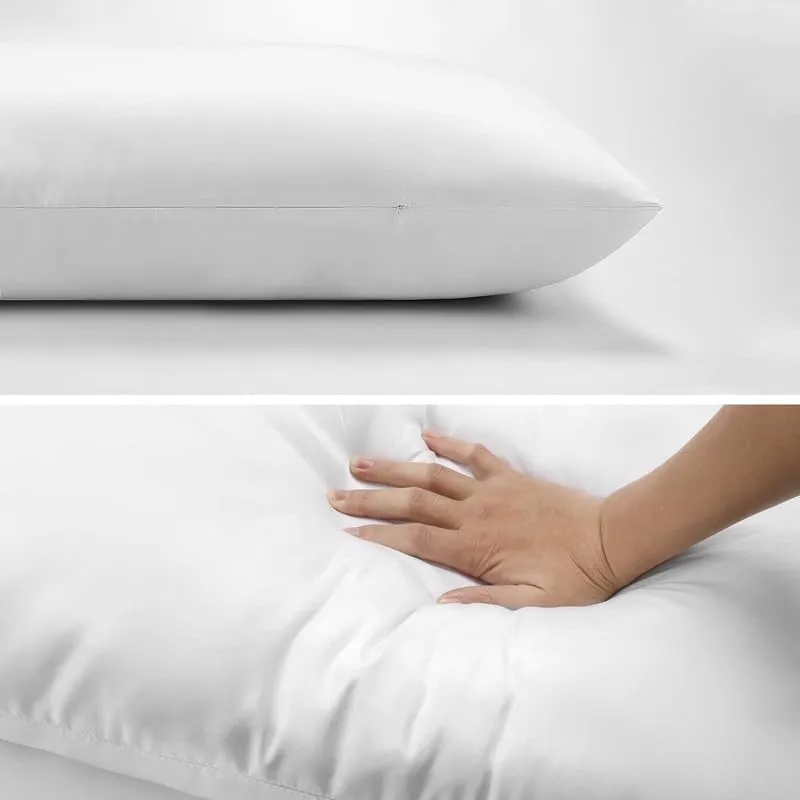 Premium Soft Microfiber Ortho Bed Pillows for A Peace of Nights - Size-(23×14) inche, White