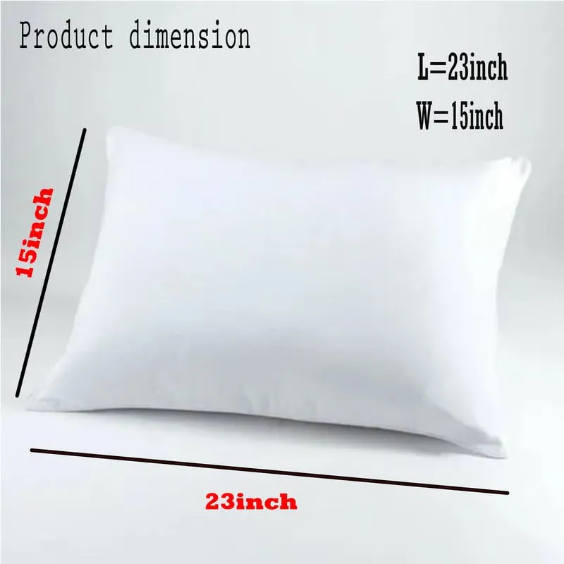 Premium Soft Microfiber Ortho Bed Pillows for A Peace of Nights - Size-(23×14) inche, White