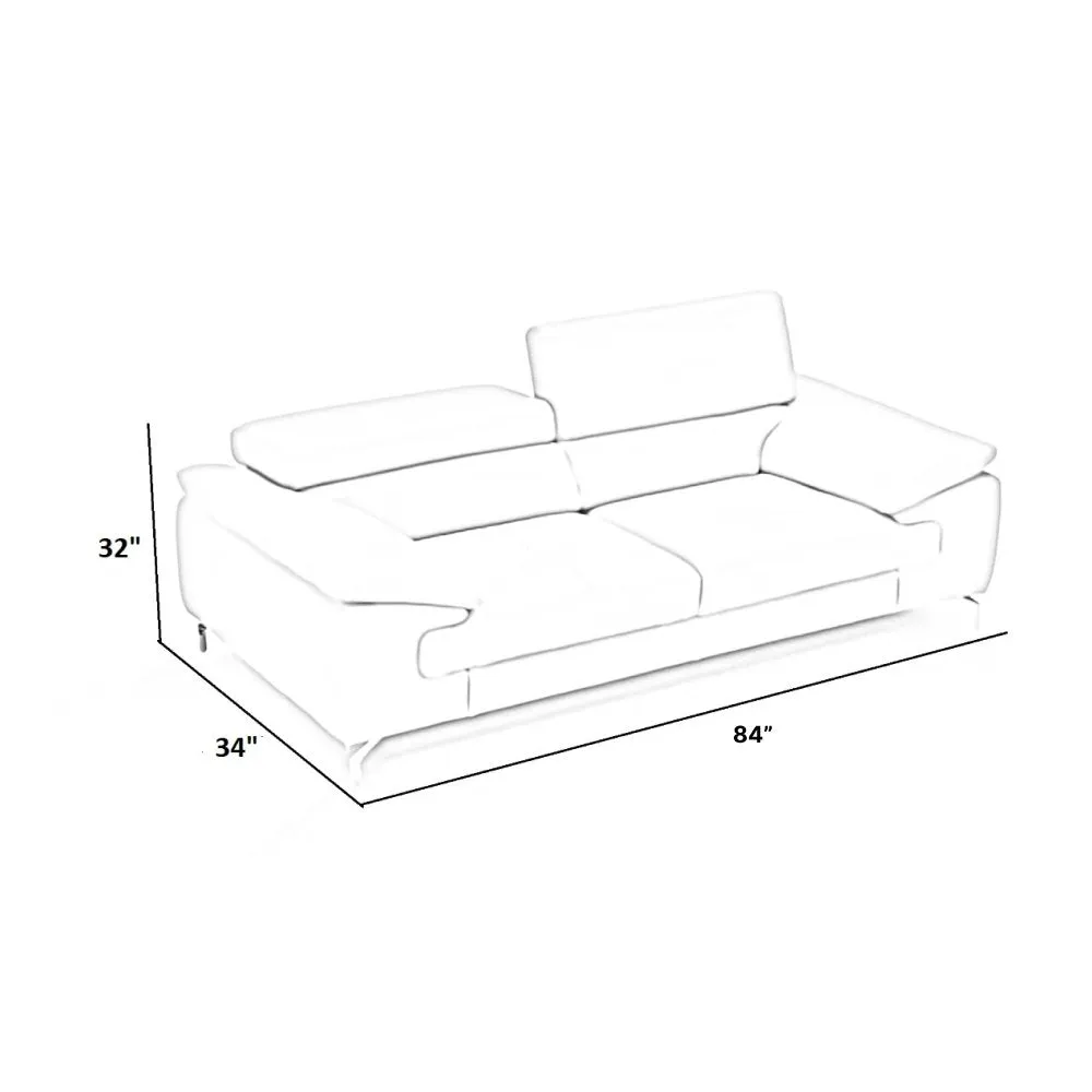 Renzo Leatherette Sofa For Living Room