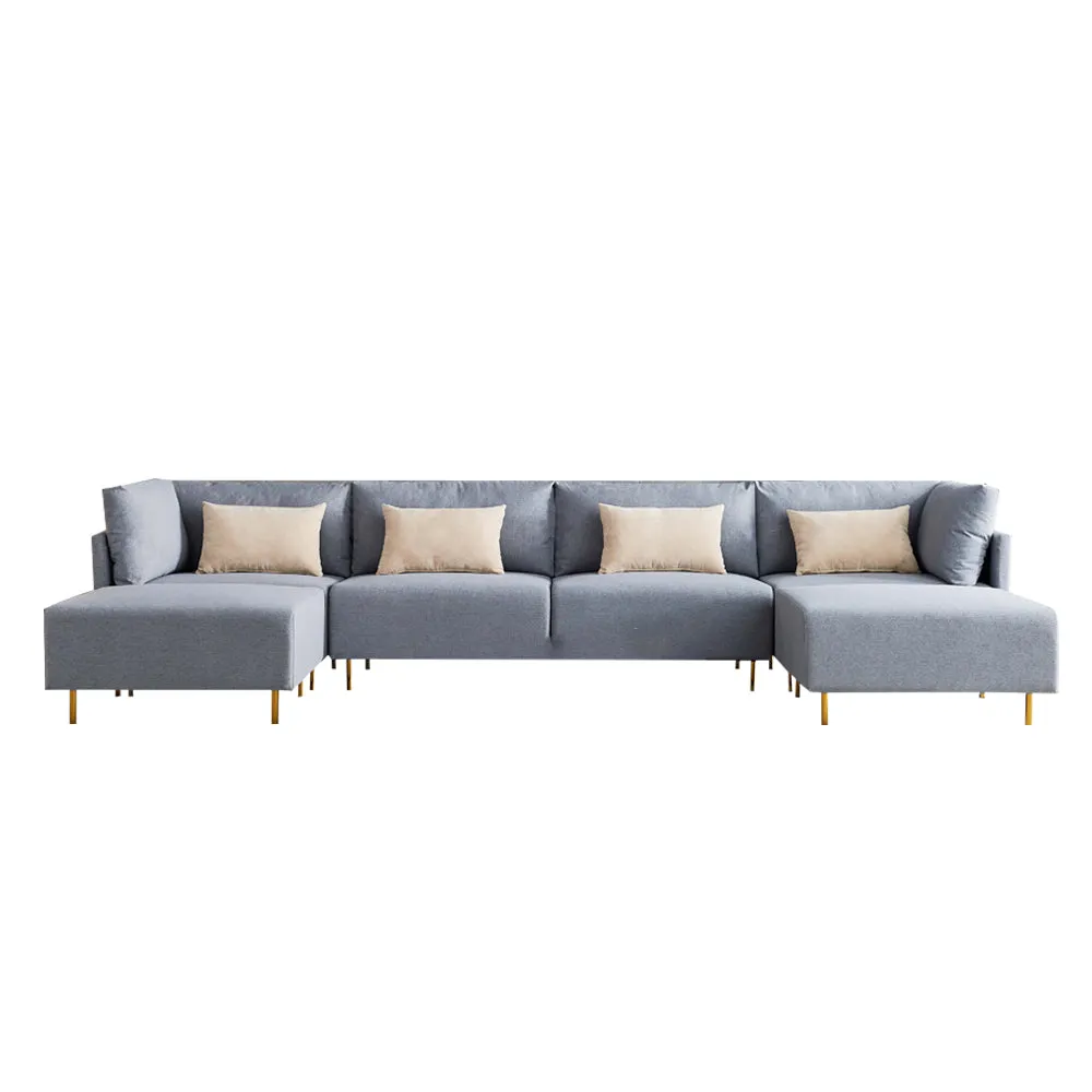 River Quinn Comfy 6 Piece Sofa Sectional and Ottomans