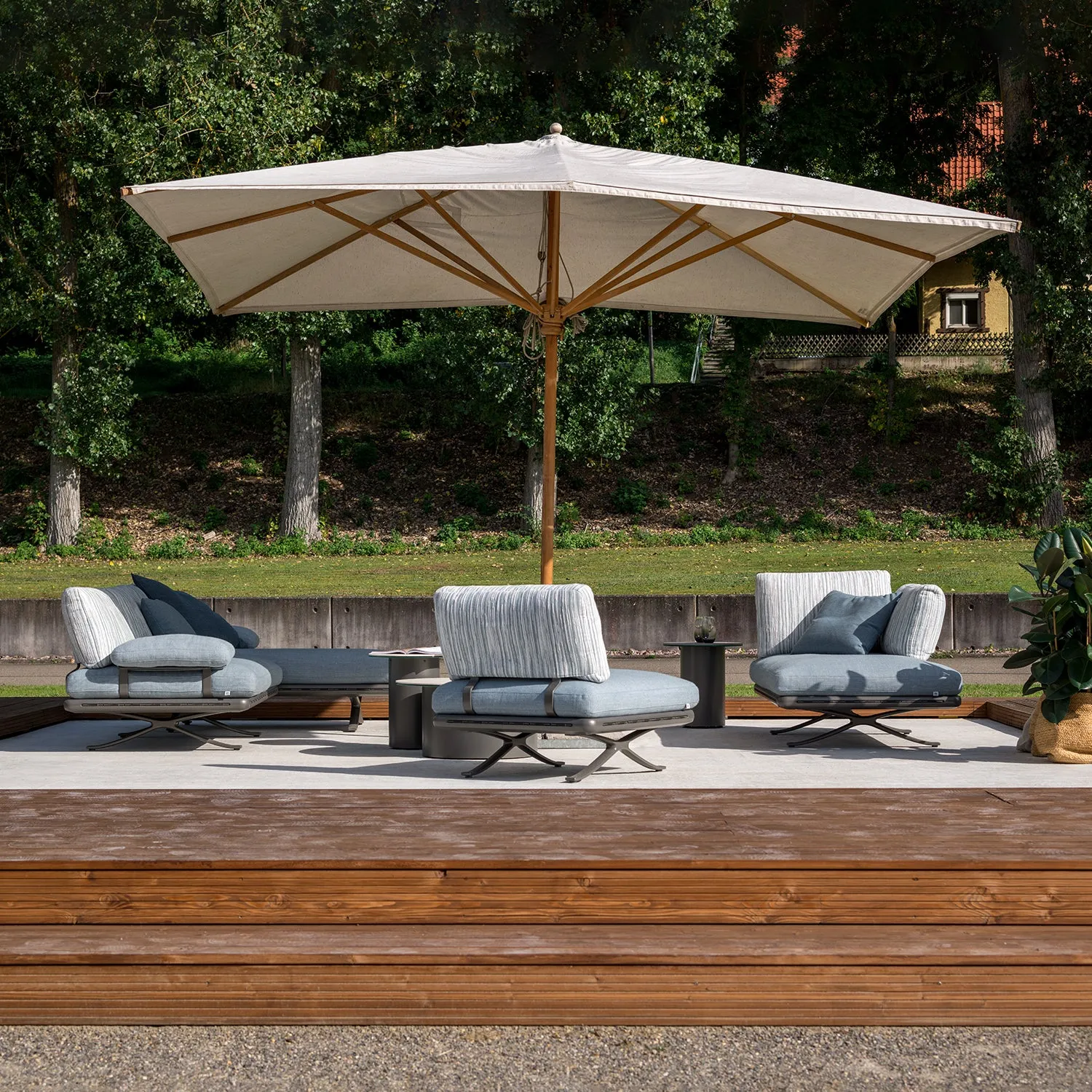 rolf benz | yoko 219 outdoor sofa with shelf | bianco