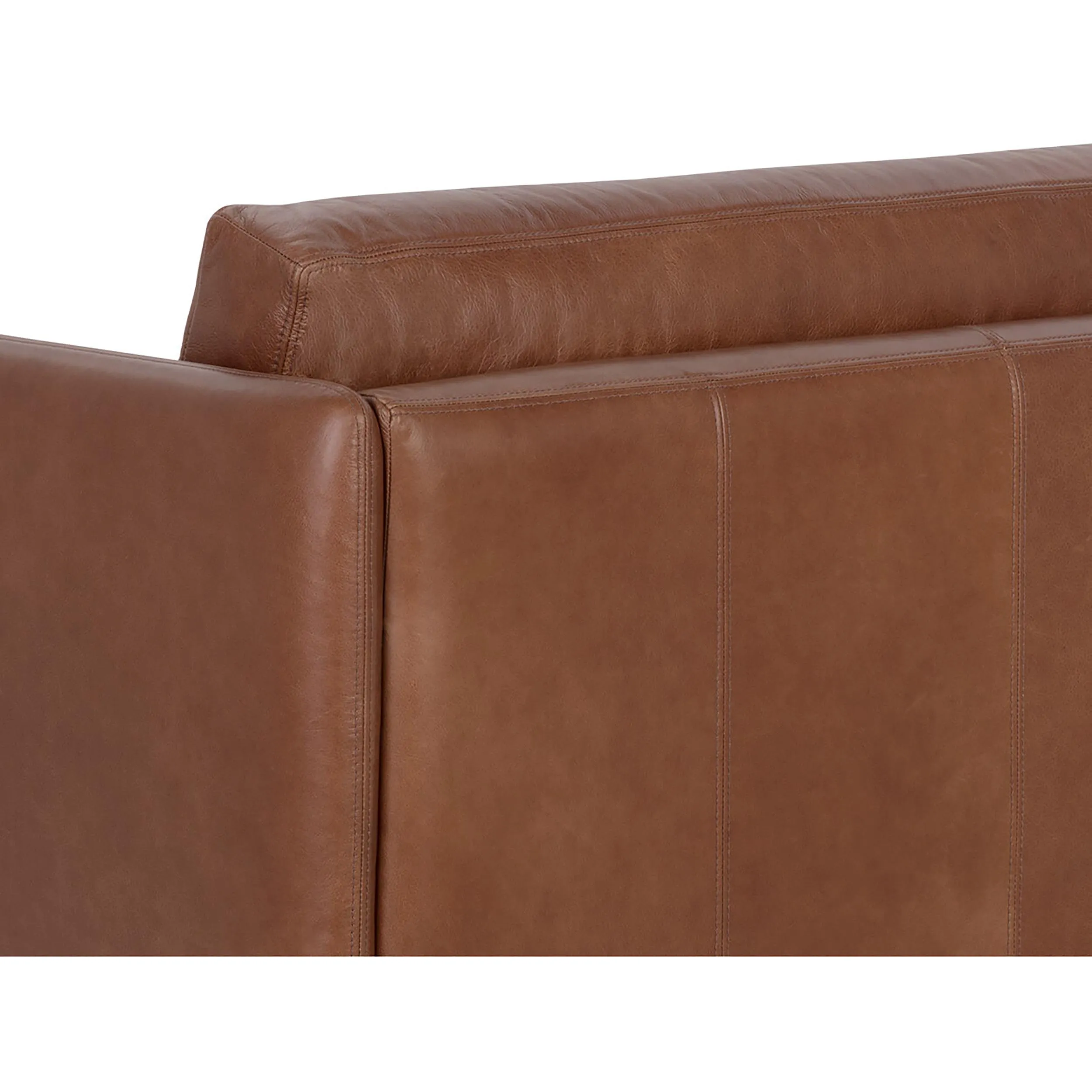 Saul Leather Sofa, Shalimar Tobacco