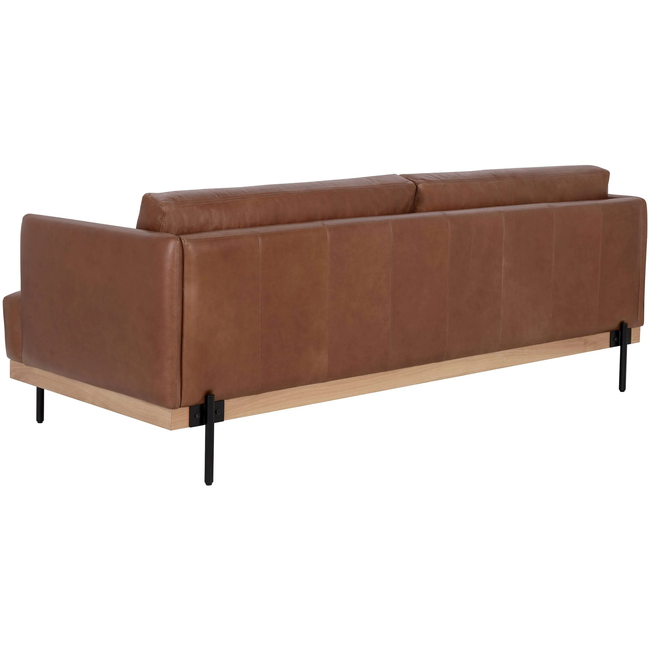 Saul Leather Sofa, Shalimar Tobacco