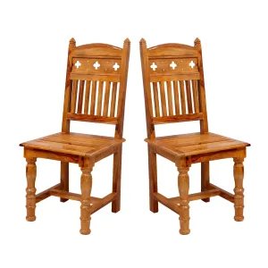 (Set of 2) Cut Out Carved Chair