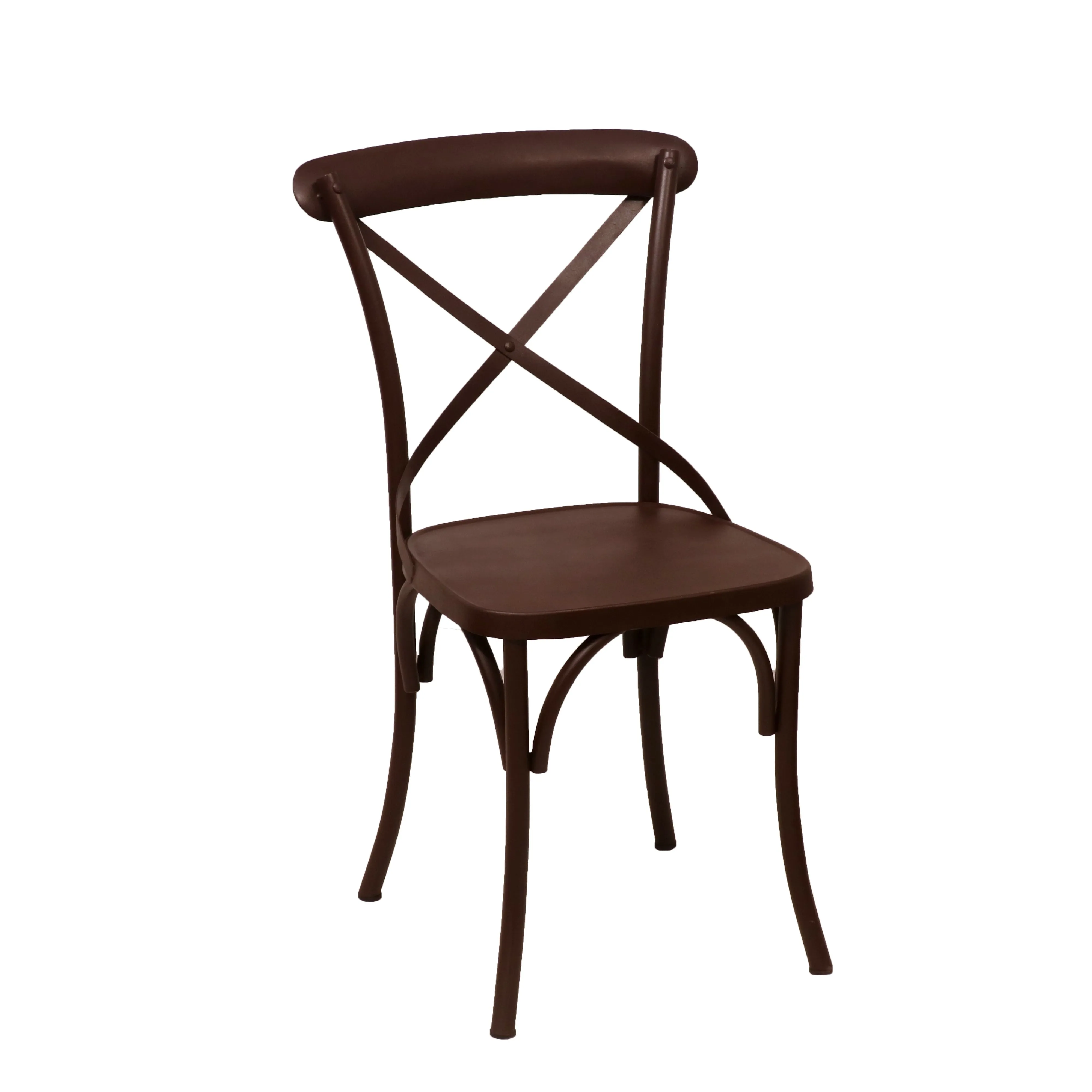 (Set of 2) Dark Brown Metal Exotic Hue Chair