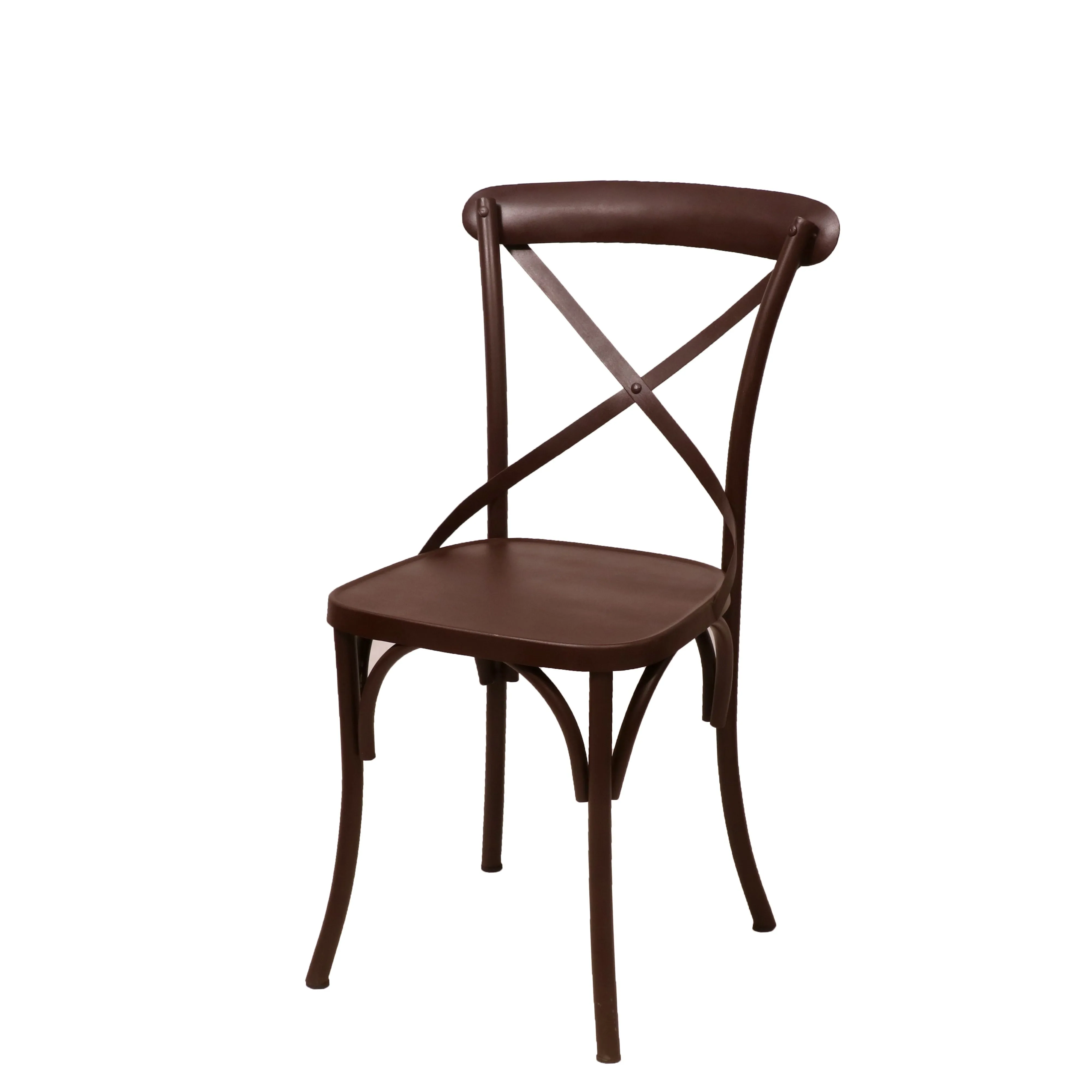 (Set of 2) Dark Brown Metal Exotic Hue Chair