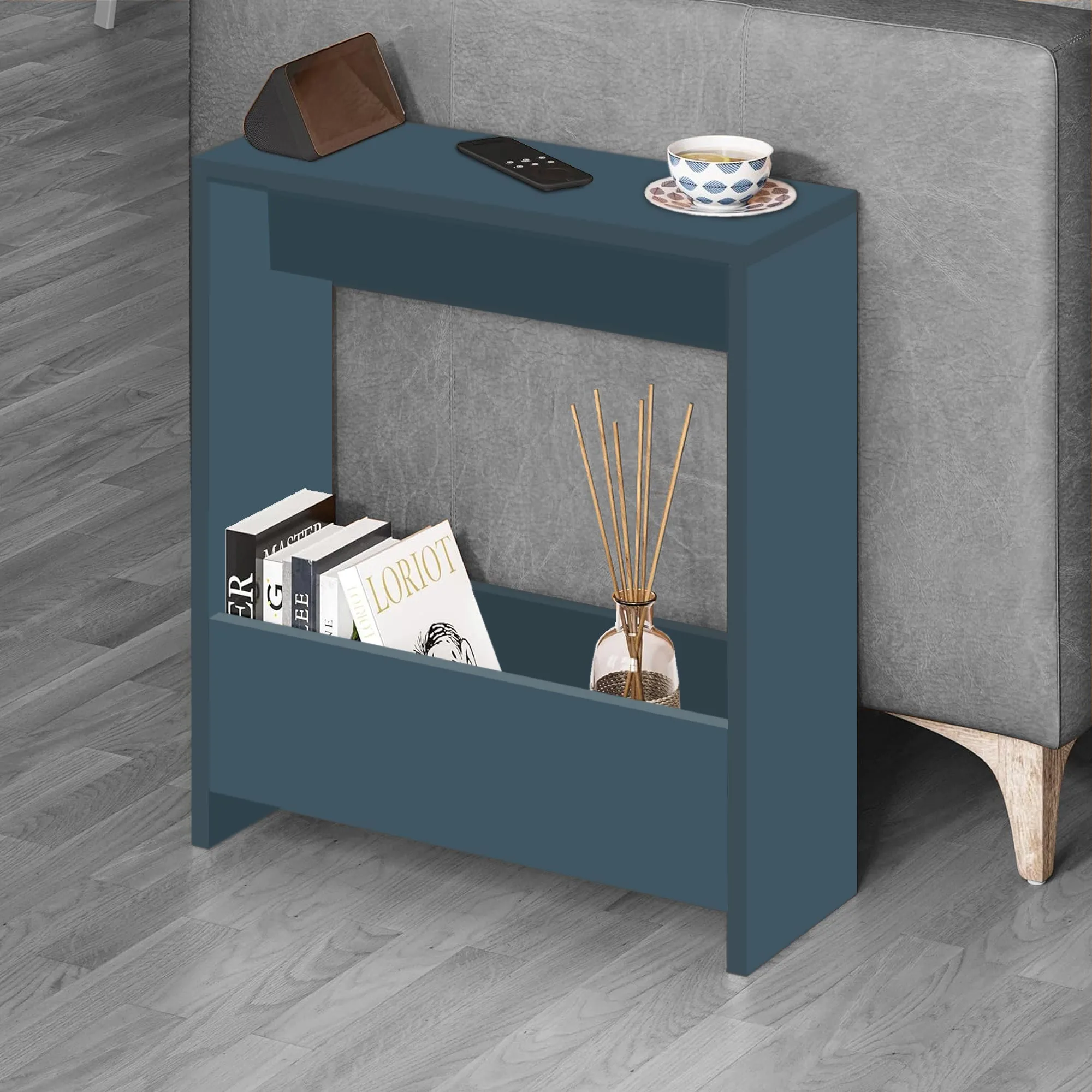 SG Traders Sofa Side Table with Magazine Rack