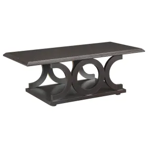 Shelly C-shaped Base Coffee Table Cappuccino