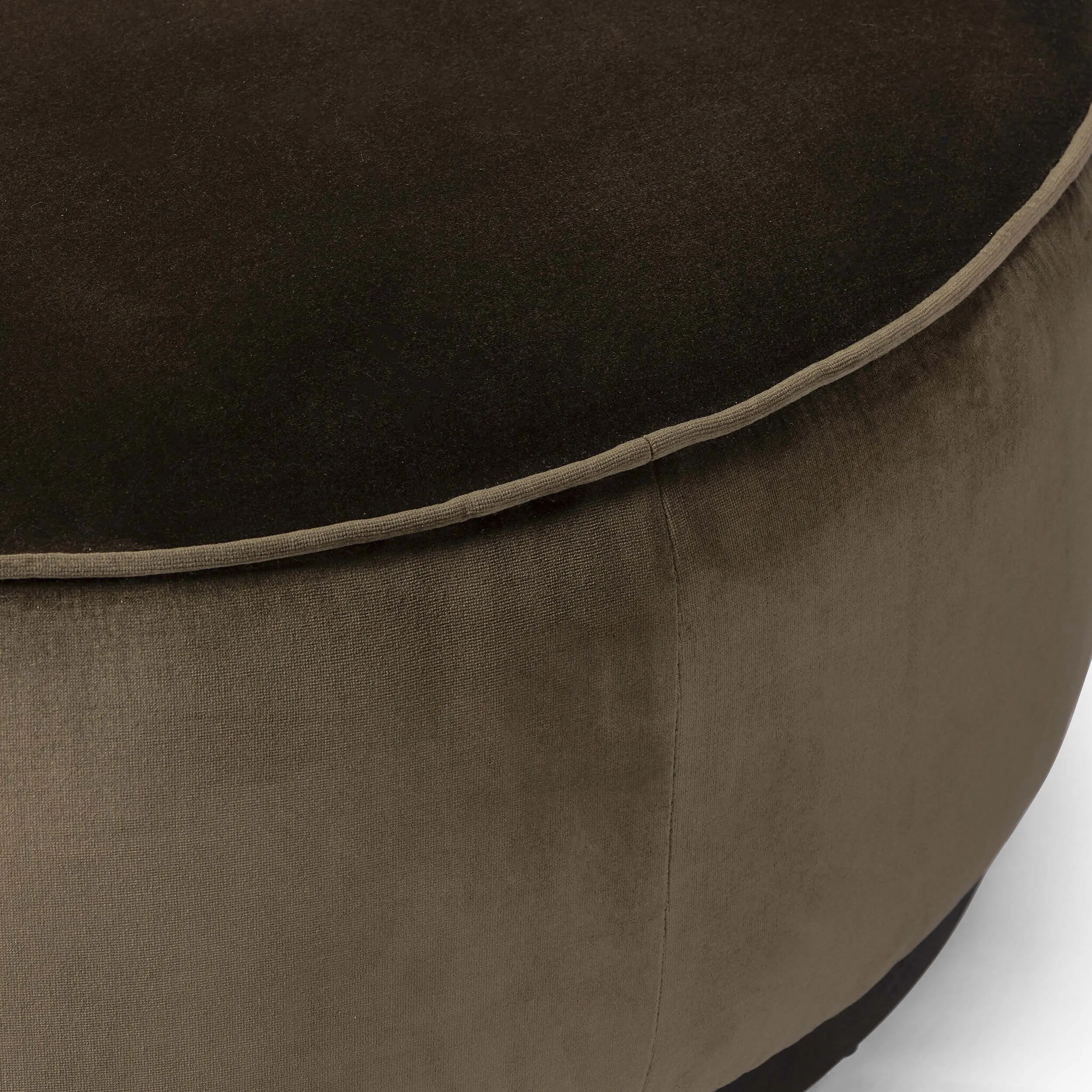 Sinclair Large Round Ottoman, Surrey Olive