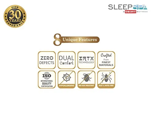 SLEEPSPA by COIRFIT Soft Bounce Herb Fresh Technology | Back Care | Direct from Factory 4 inch Single Size High Density (HD) Foam Mattress with 1 Year Warranty (L X W : 72X36 inch), Maroon