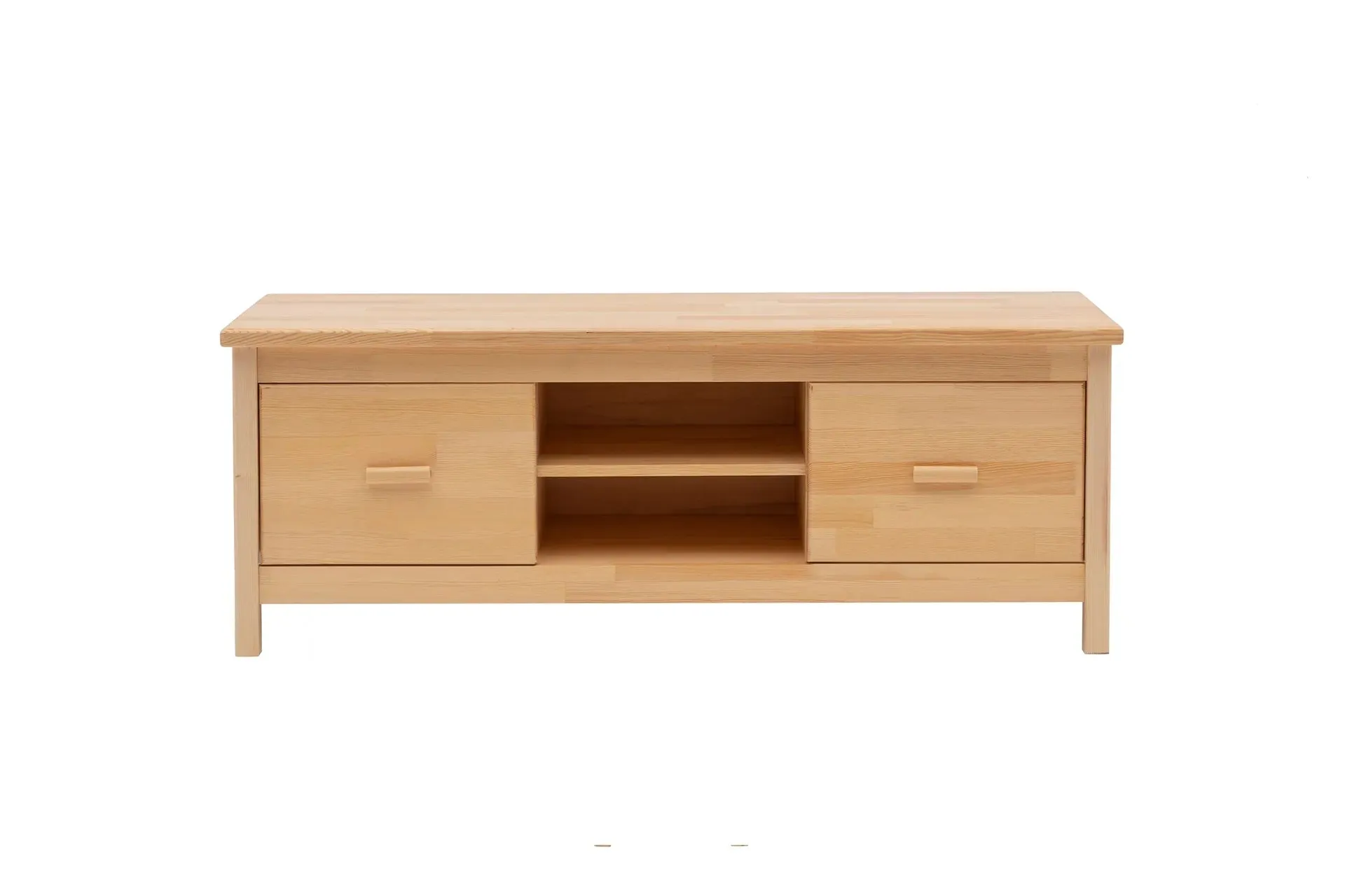 Solid Pine Wood Handmade TV Stand with Storage Drawers and Shelves for TVs up to 60" Dawn