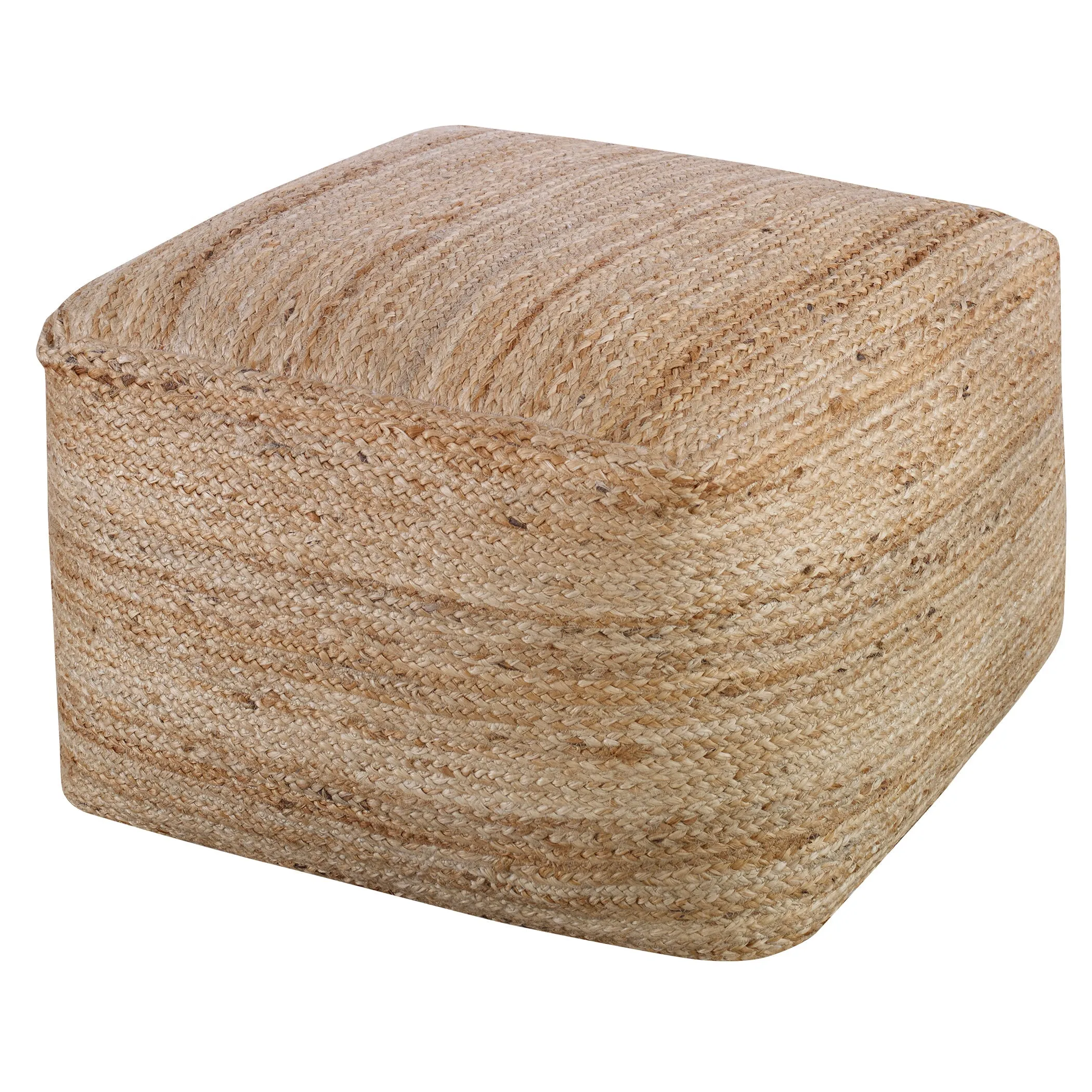 Uttermost Camden Braided Hemp Pouf