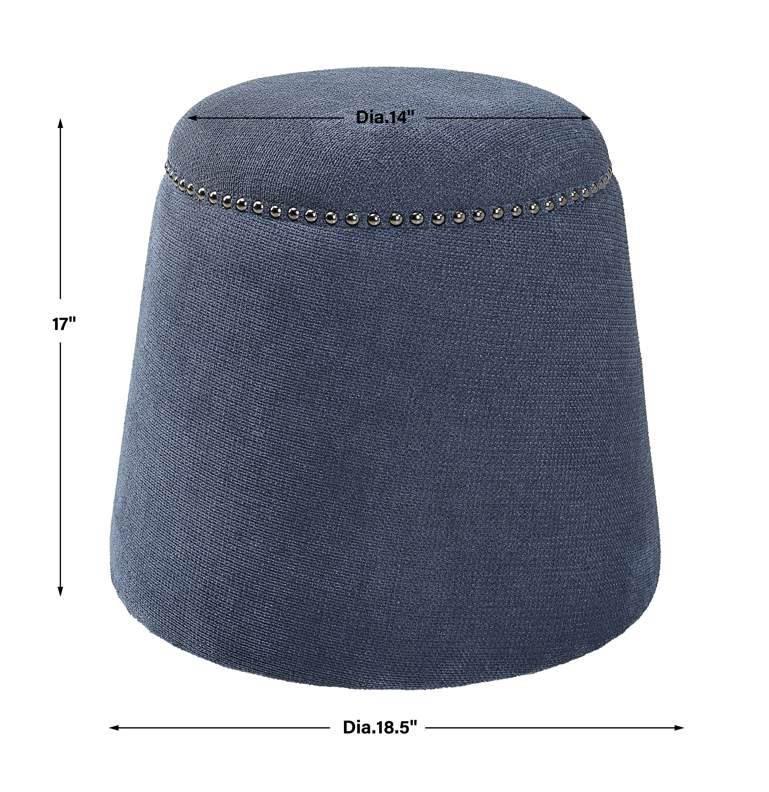 Uttermost Gumdrop Denim Ottoman