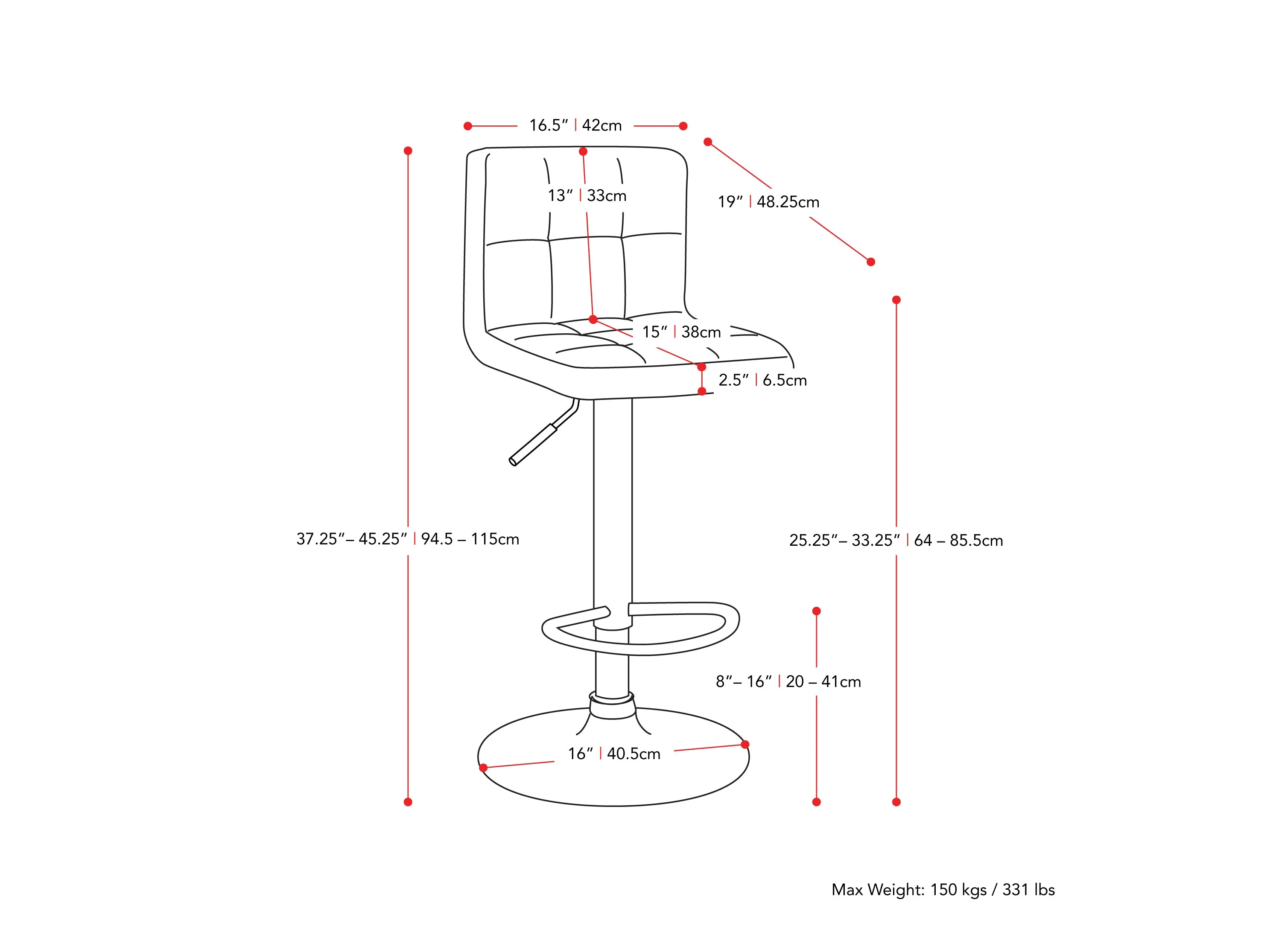 White Swivel Bar Stools, Set of 2