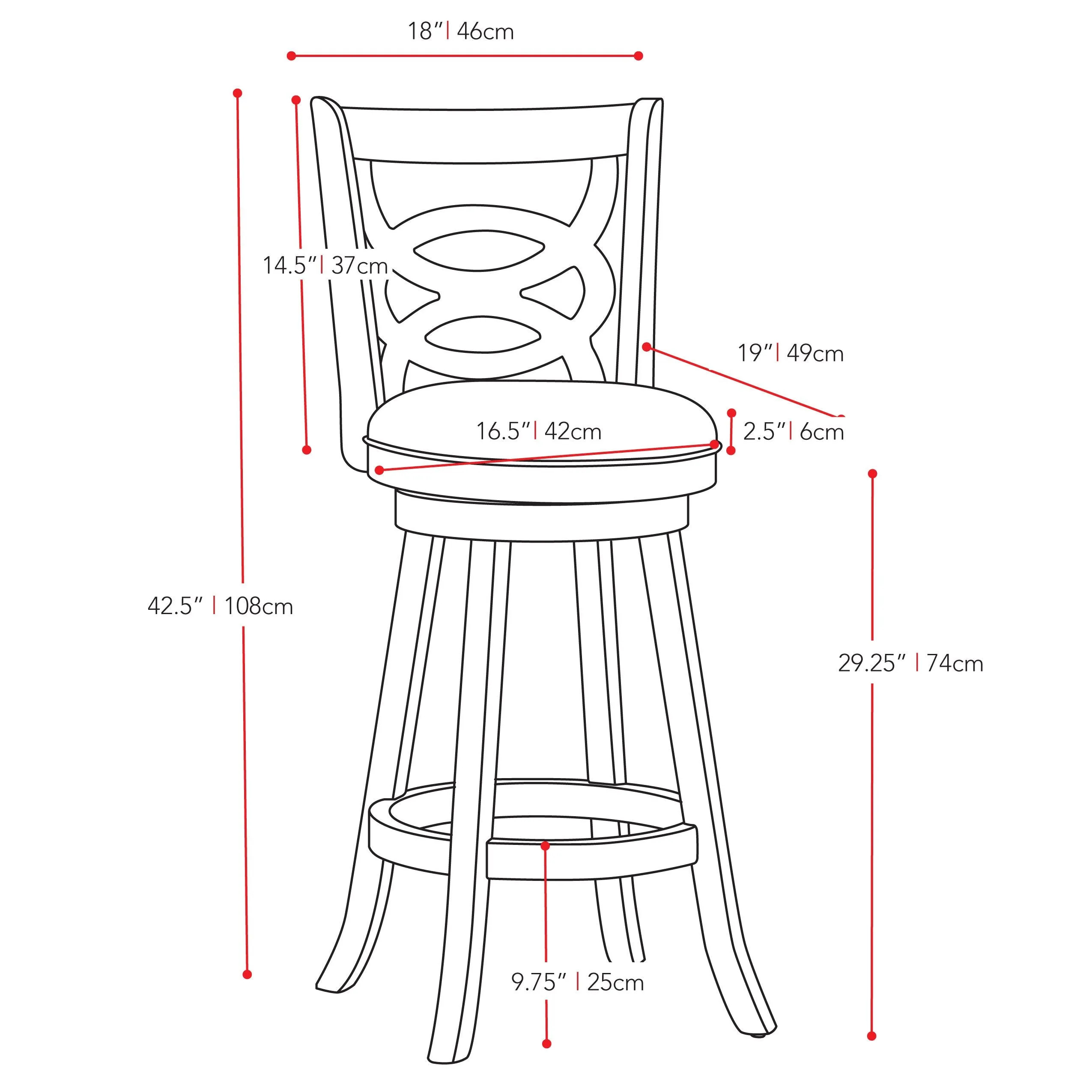 Wood Bar Stools, Bar Height