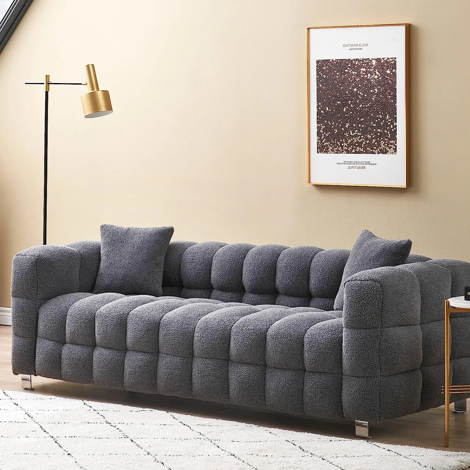 Zeus 3 Seater Fabric Premium Sofa For Living Room