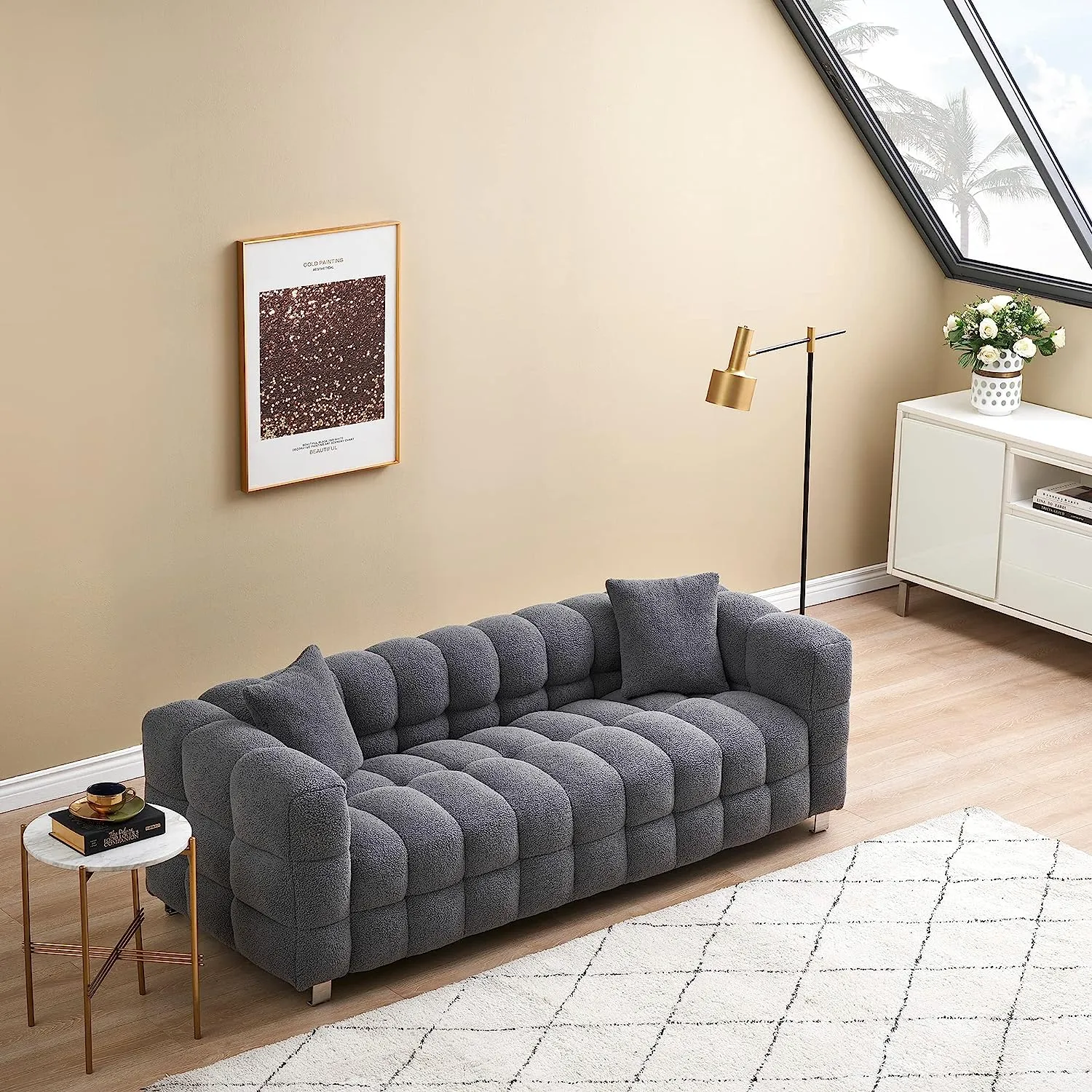 Zeus 3 Seater Fabric Premium Sofa For Living Room