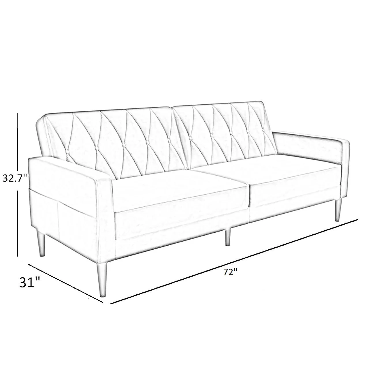 Zify 3 Seater Fabric Sofa